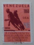 Stamps Venezuela -  II CONFERENCIA INTERAMERICANA DE MINISTROS DEL TRABAJO