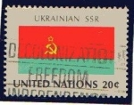 Stamps America - ONU -  Serie Banderas