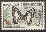 Sellos del Mundo : Africa : Central_African_Republic : Mariposas. Charaxe Mobilis.