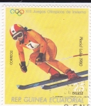 Stamps Equatorial Guinea -  J.J.O.O. - DE LAKE PLACID- NUEVA YORK-  esquí