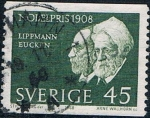 Stamps : Europe : Sweden :  LAUREADOS CON EL PREMIO NOBEL EN 1908. Y&T Nº 610