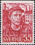 Stamps : Europe : Sweden :  CINCUENTENARIO DE LA ORGANIZACIÓN INTERNACIONAL DEL TRABAJO. DENT. A 3 LADOS. Y&T Nº 613a