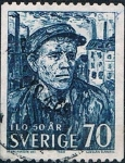 Stamps Sweden -  CINCUENTENARIO DE LA ORGANIZACIÓN INTERNACIONAL DEL TRABAJO. Y&T Nº 614
