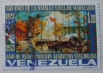Stamps Venezuela -  150 AÑOS DEL LA BATALLA DE MARACAIBO AÑO DE REAFIRMACION MARITIMA VENEZOLANA