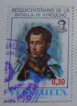 Stamps Venezuela -  SESQUICENTENARIO DE LA BATALLA DE AYACUCHO