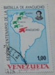 Stamps : America : Venezuela :  SESQUICENTENARIO DE LA BATALLA DE AYACUCHO