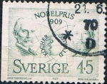 Sellos de Europa - Suecia -  LAUREADOS CON EL PREMIO NOBEL EN 1909. Y&T Nº 643