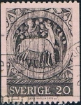 Stamps Sweden -  MOTIVO DE PINTURA EN LAS BÓVEDAS DE LA IGLESIA DE DADESJO. Y&T Nº 650