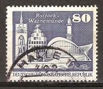 Sellos del Mundo : Europa : Alemania : Edificios en Rostock-Warnemünde.DDR.