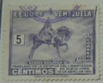 Sellos de America - Venezuela -  TRASLADO DE LA ESTATUA DEL LIVERTADOR EN NUEVA YORK 19 DE ABRIL DE 1951