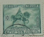 Sellos de America - Venezuela -  TRASLADO DE LAESTATUA DEL LIVERTADOR EN NUEVA YORK 19 DE ABRIL DE 1951