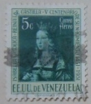 Stamps Venezuela -  ISABEL LA CATOLICA REINA DE CASTILLA V CENTENARIO DE SU NACIMIENTO 1451 - 1951