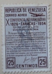 Sellos del Mundo : America : Venezuela : X CONFERENCIA INTERAMERICANA 1826-CARACAS-1954
