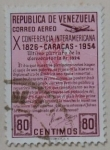 Stamps : America : Venezuela :  X CONFERENCIA INTERAMERICANA 1826-CARACAS-1954