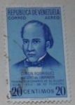 Stamps Venezuela -  SIMON RODRIGEZ MAESTRO DEL LIVERTADOR PRIMER CENTENARIO DE SU MUERTE 1854-1954 28 DE FEBRERO