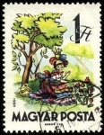Stamps : Europe : Hungary :  Fábulas (2da.serie) "le mirliton en érable". 1960.