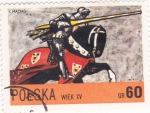 Stamps Poland -  caballero medieval