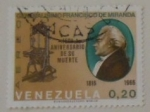 Stamps Venezuela -  150 ANIVRSARIO DE SU MUERTE GENERALISIMO FRANCISCO DE MIRANDA