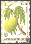 Stamps : Africa : S�o_Tom�_and_Pr�ncipe :  artocarbus altilis