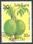 Stamps Laos -  durio zibethinus