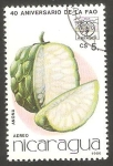 Stamps Nicaragua -  40 anivº de la FAO, anona