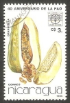 Stamps Nicaragua -  40 anivº de la FAO, granadilla