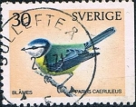 Stamps Sweden -  PÁJAROS EUROPEOS. HERRERILLO COMÚN. (PARUS CAERULEUS). Y&T Nº 674