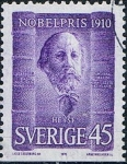 Sellos de Europa - Suecia -  LAUREADOS CON EL PREMIO NOBEL EN 1910. DENT. A 3 LADOS Y&T Nº 678a