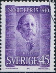 Sellos del Mundo : Europa : Suecia : LAUREADOS CON EL PREMIO NOBEL EN 1910. DENT. A 3 LADOS Y&T Nº 678a