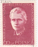 Stamps Poland -  María Curie 1867-1934
