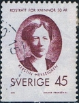 Stamps Sweden -  50º ANIV. DEL DERECHO DE VOTO DE LAS MUJERES. DENT. A 3 LADOS. Y&T Nº 683a