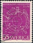 Stamps Sweden -  BICENT. DE LA REAL ACADEMIA SUECA DE LA MÚSICA. DENT. A 3 LADOS. Y&T Nº 693a
