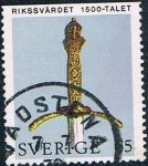 Stamps Sweden -  INSIGNIAS REALES EXPUESTAS EN LA CÁMARA DEL TESORO DEL CASTILLO REAL DE ESTOCOLMO. Y&T Nº 702