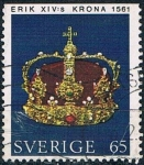 Stamps : Europe : Sweden :  INSIGNIAS REALES EXPUESTAS EN LA CÁMARA DEL TESORO DEL CASTILLO REAL DE ESTOCOLMO. Y&T Nº 704