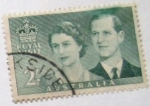Stamps : Europe : Australia :  VISITA REAL