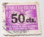 Stamps Bolivia -  PRO CAJA DE JUBILACION DE COMUNICACIONES