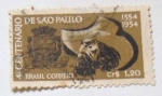 Stamps : America : Brazil :  VI CENTENARIO DE SAO PAULO 1554-1954