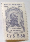 Sellos de America - Brasil -  IV CENTENARIO DE SAO PAULO 1554-1954
