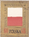 Stamps Poland -  bandera con relieve