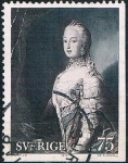 Stamps Sweden -  EL ARTE SUECO EN EL SIGLO XVIII. RETRATO DE LA REINA SOFIA MAGDALENA. Y&T Nº 754