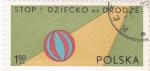 Stamps Poland -  pelota en la calzada STOP