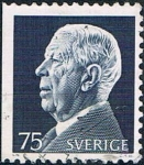 Stamps Sweden -  S.M. EL REY GUSTAVO VI ADOLFO. DENT. A 3 LADOS. Y&T Nº 755a