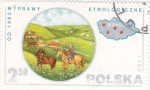 Stamps Poland -  etnología-Mongolia