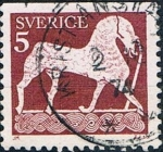 Stamps : Europe : Sweden :  ESCULTURAS SOBRE PIEDRA DEL ARTE GOTLANDÉS. DENT. A 3 LADOS. Y&T Nº 778b