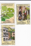 Stamps Andorra -  50 aniversario del correo español
