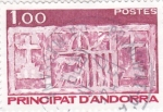 Stamps Andorra -  escudo primitivo de Andorra