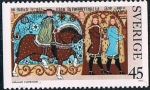 Stamps : Europe : Sweden :  NAVIDAD 1973. PINTURAS RÚSTICAS DEL SIGLO XVIII. Y&T Nº 807