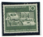 Stamps Germany -  Centenario del Telefono de Philip Reis