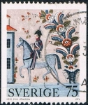 Stamps Sweden -  NAVIDAD 1973. PINTURAS RÚSTICAS DEL SIGLO XVIII. Y&T Nº 810