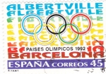 Stamps Spain -  paises olímpicos 1992 Barcelona -Albertville